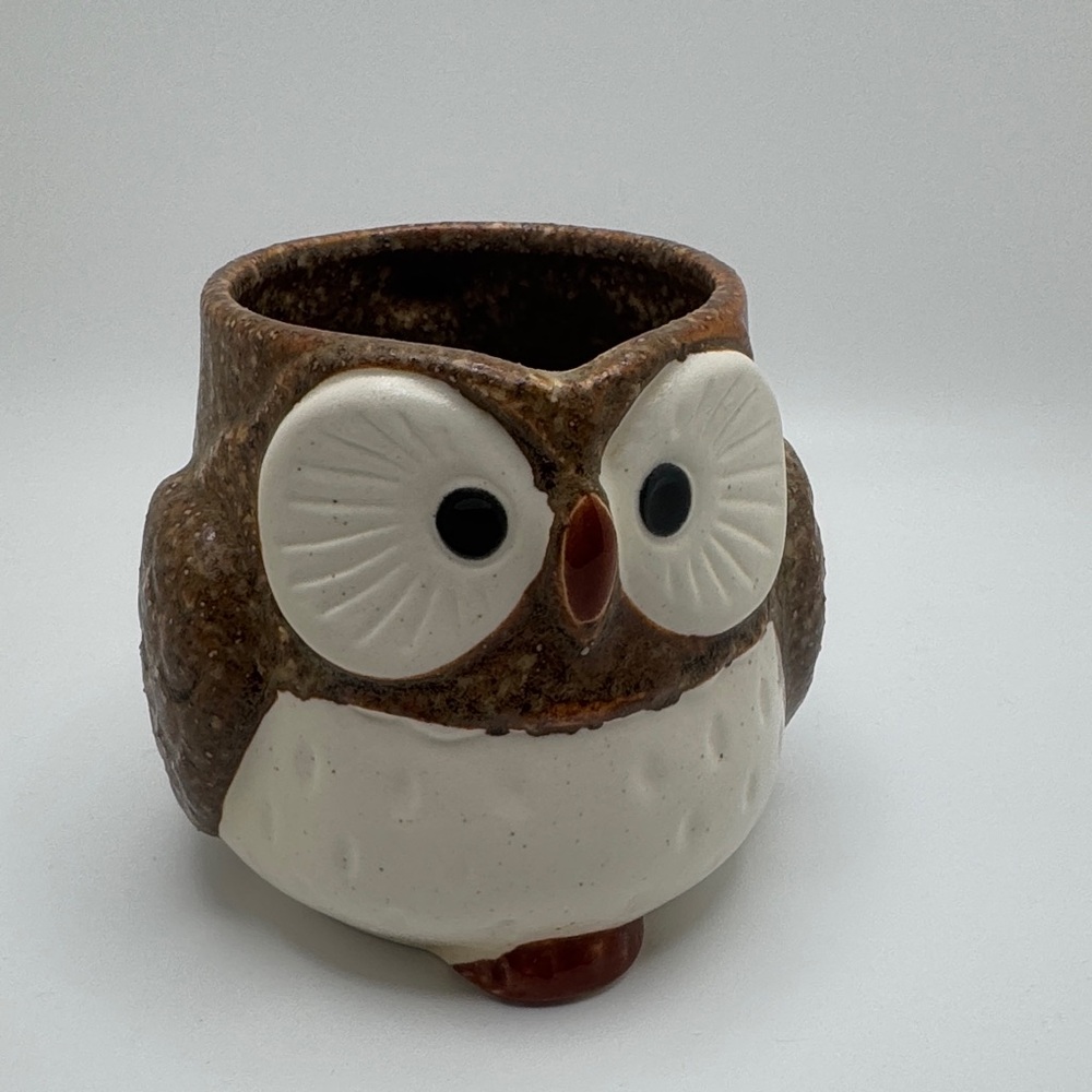 🦉 Kotobuki Japanese Owl Mug – Brown Ceramic Tea & Coffee Cup (Made in Japan)